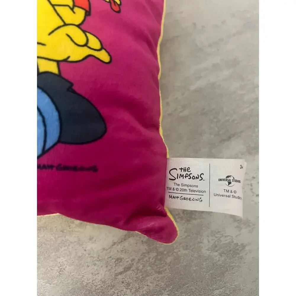 The Simpsons Toy Factory Throw Pillow Plush Cushion Universal Studios Homer Bart